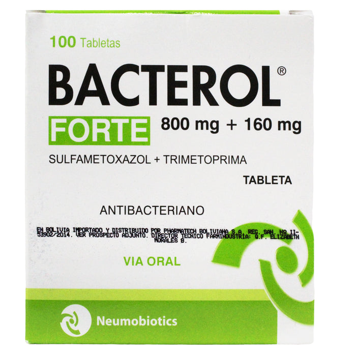 Bacterol Forte Sulfametoxazol 800Mg Y Trimetoprima 160Mg X Tableta