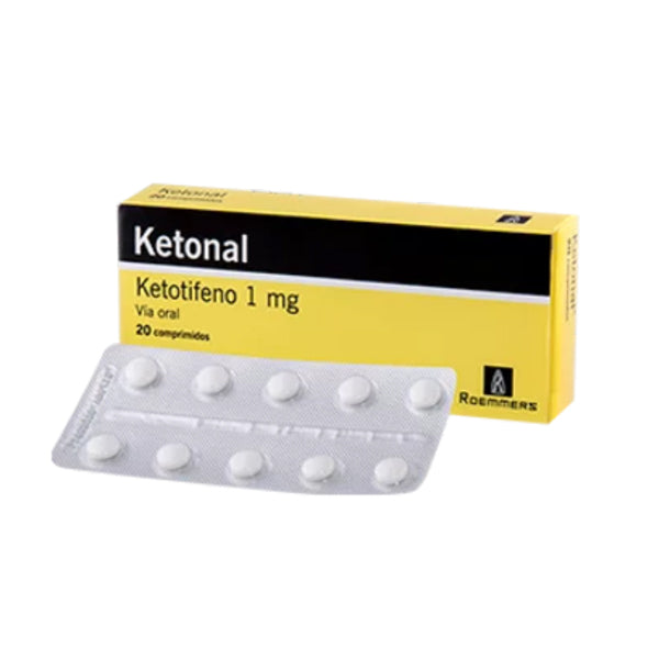Ketonal 1Mg Ketotifeno X Tableta