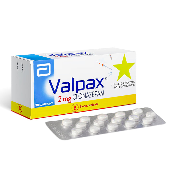 Valpax 2Mg Clonazepam X Tableta