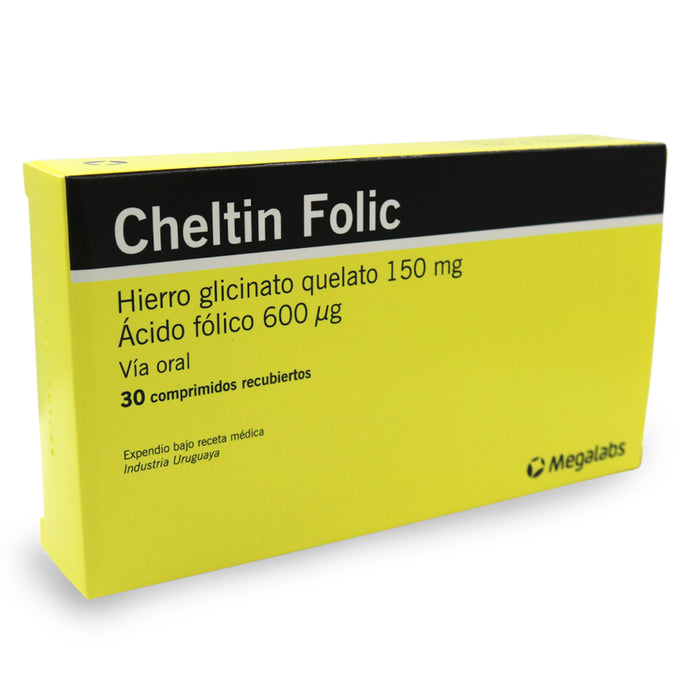 Cheltin Folic Hierro Glicinato 150Mg Y Acido Folico 600Mcg X Tableta