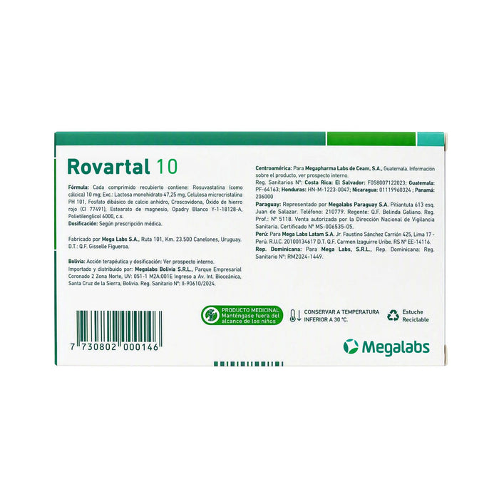Rovartal 10Mg Rosuvastatina X Tableta