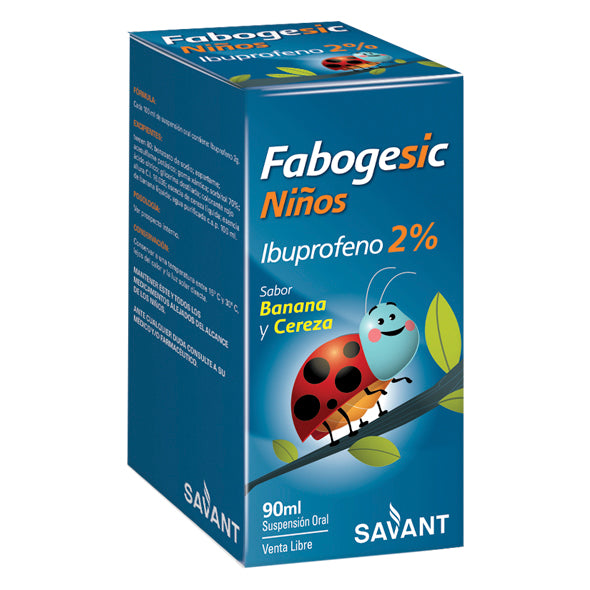 Fabogesic Ninos 2% 100Mg Ibuprofeno Suspension X Frasco