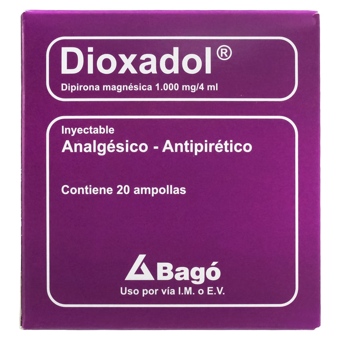 Dioxadol 1000Mg Dipirona Magnesica X Ampolla