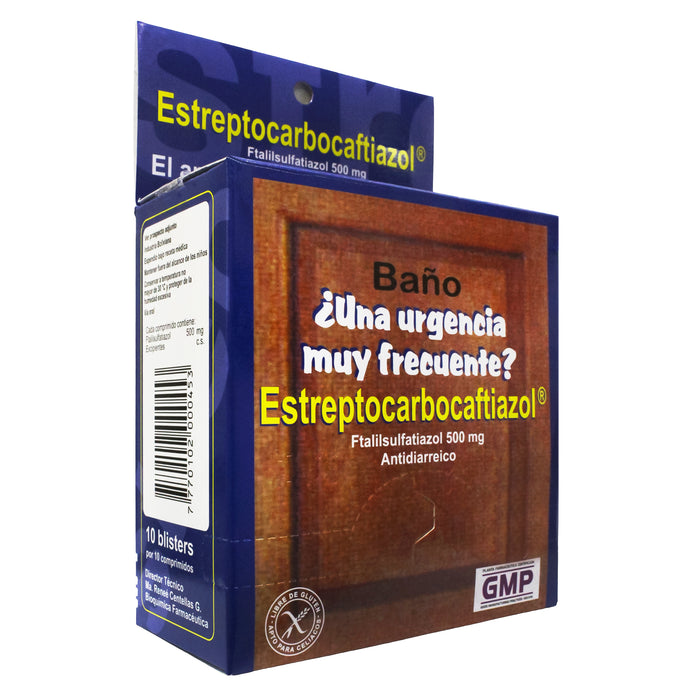 Estreptocarbocaftiazol Nf Ftalilsulfatiazol 500Mg X Tableta