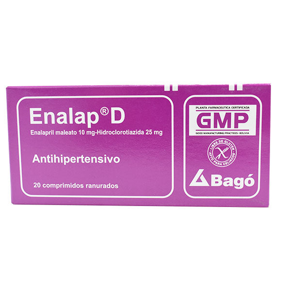 Enalap D Enalapril Maleato 10Mg Y Hidroclorotiazida 25Mg X Tableta