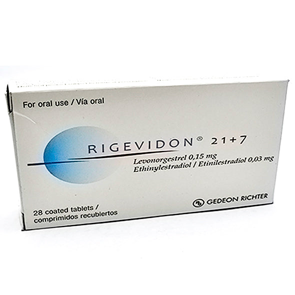 Rigevidon 21+7 Levonorgestrel 0.15Mg Y Etinil Estradiol 0.03Mg X 28 Comprimidos