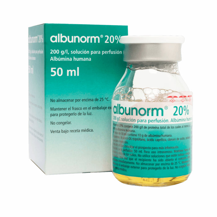 Albunorm 20 Albumina Humana 0.20 Y 50Ml X Ampolla