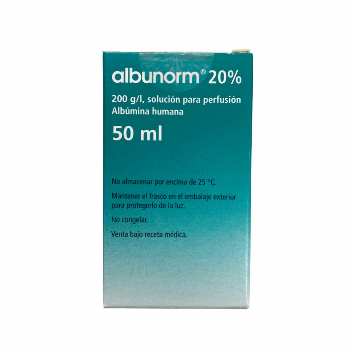 Albunorm 20 Albumina Humana 0.20 Y 50Ml X Ampolla