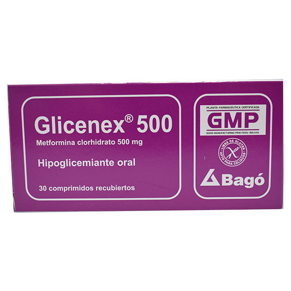 Glicenex 500Mg Metformina X Tableta