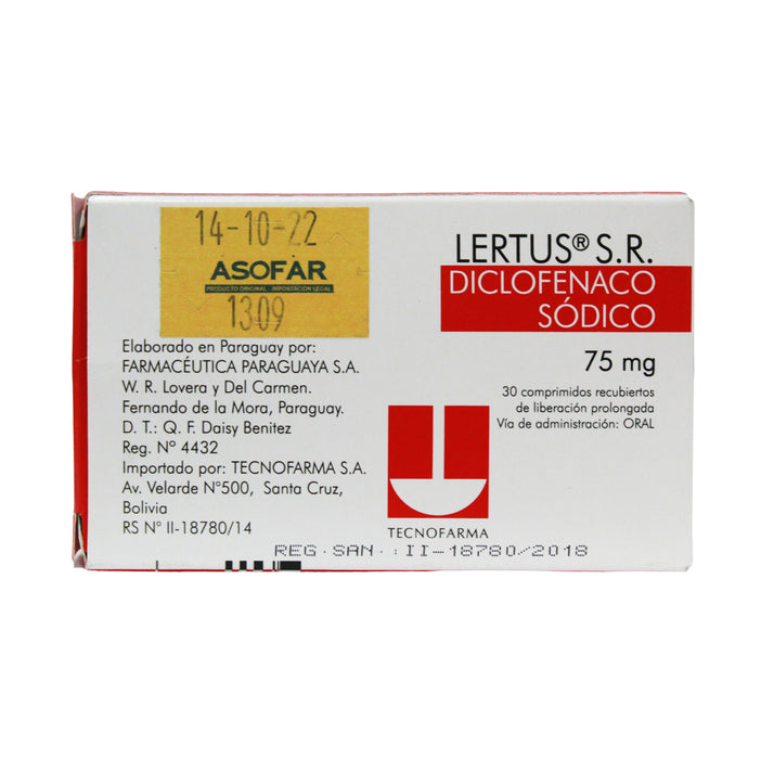 Lertus Sr 75Mg Diclofenaco X Tableta