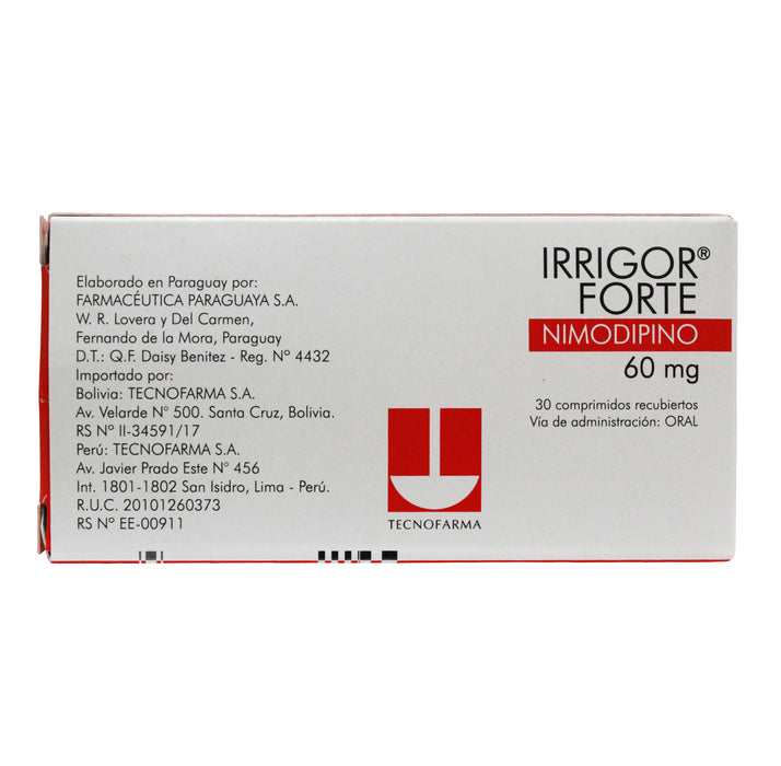 Irrigor Forte 60Mg Nimodipino X Tableta