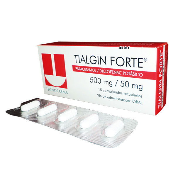 Tialgin Forte Paracetamol 500Mg Y Diclofenaco Potasico 50Mg X Tableta