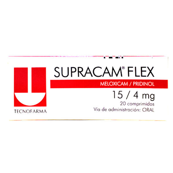 Supracam Flex Meloxicam 15Mg Y Pridinol Mesilato 4Mg X Tableta