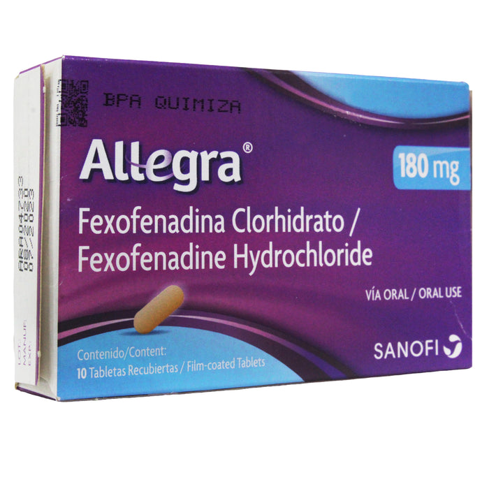 Allegra 180Mg Fexofenadina X Tableta