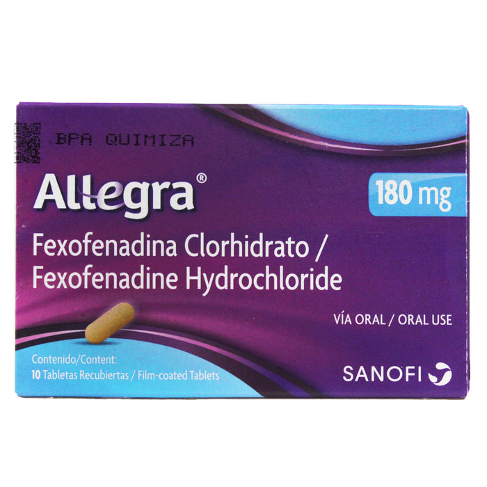 Allegra 180Mg Fexofenadina X Tableta
