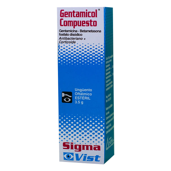 Gentamicol Compuesto Gentamicina 0.003 Y Betametasona 0.001 Ungüento Oftálmico X 3.5G