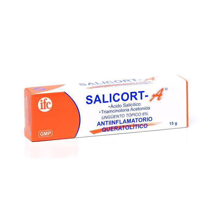 Salicort-A Triamcinolona Acetonida 0.0005 Y Acido Salicilico 0.06 Ungueto Topico X 15G