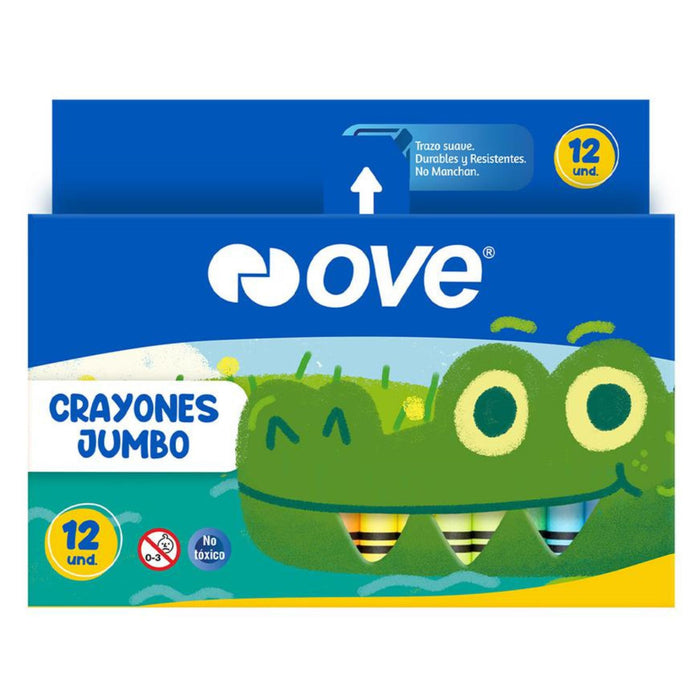 Crayones Ove Jumbo  X 12 Unidades