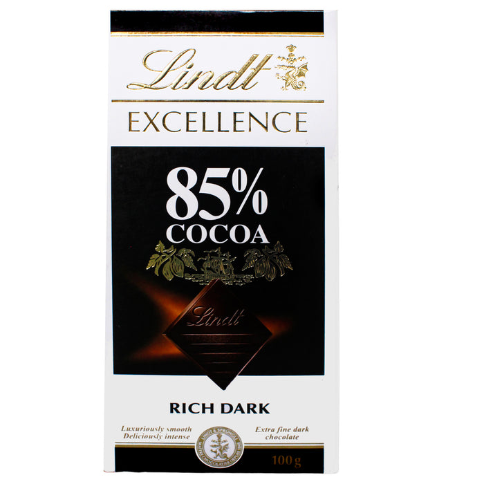 Lindt Excell Rich Dark Chocolate 85 Cacao X 100G