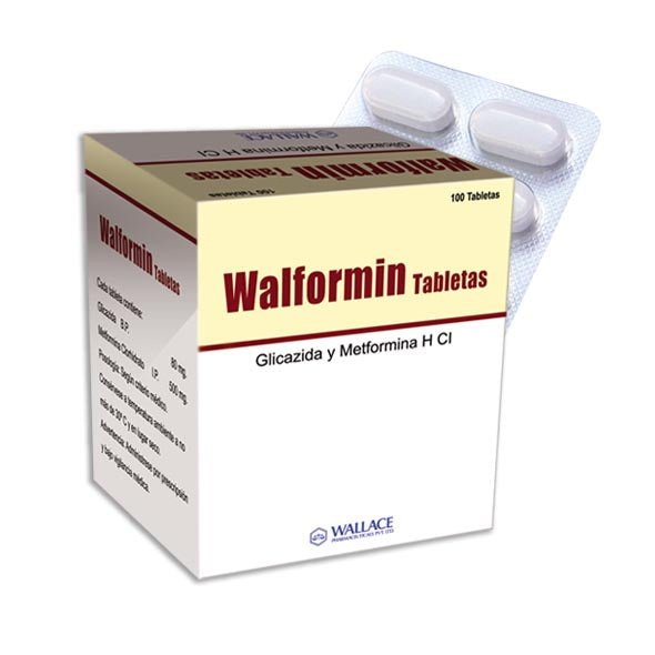 Walformin Metformina 500Mg Y Glicazida 80Mg X Tableta
