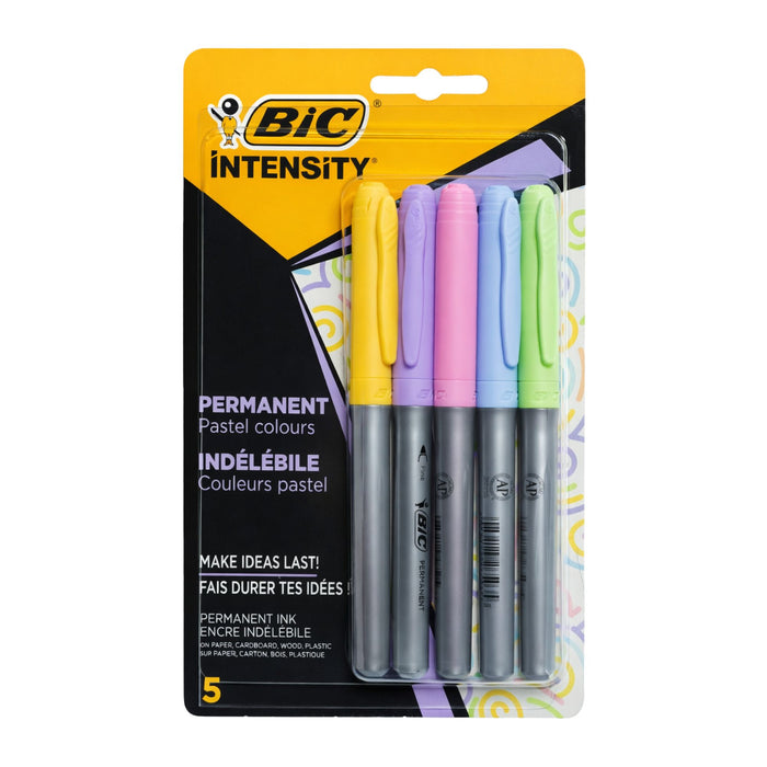Marcadores Bic Intensity Pastel Permanente 5 Pzas
