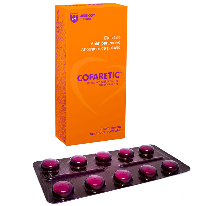 Cofaretic Hidroclorotiazida 50Mg Y Amilorida Clorhidrato 5Mg X Tableta