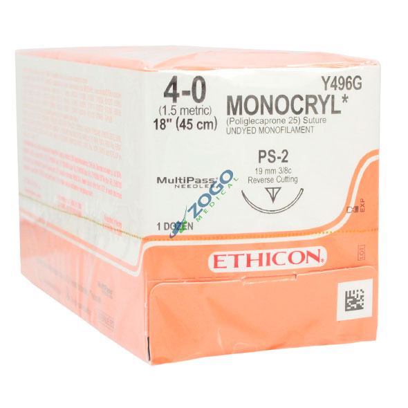 Monocryl 4-0 Ps-2 1.9 3 8 45Cm Y496g
