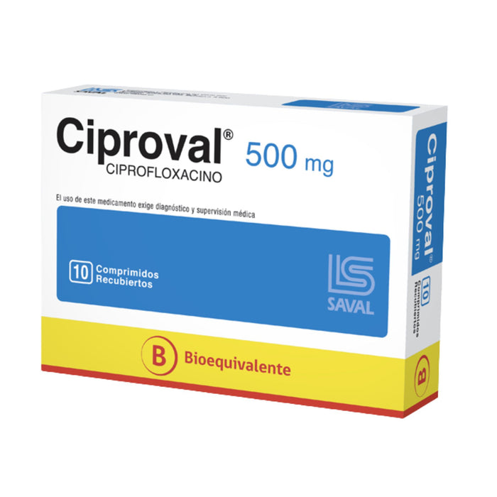 Ciproval 500Mg Ciprofloxacina X Comprimido