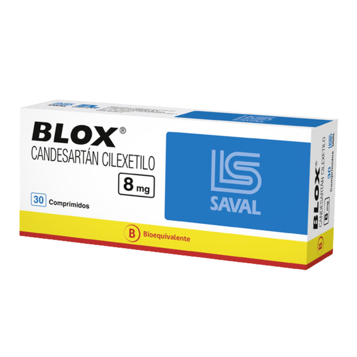 Blox 8Mg Candesartán Cilexetilo X Comprimido