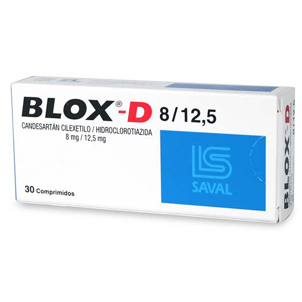 Blox D 8Mg Candesartan Cilexetilo 8Mg Y Hidroclorotiazida 12.5Mg X Tableta
