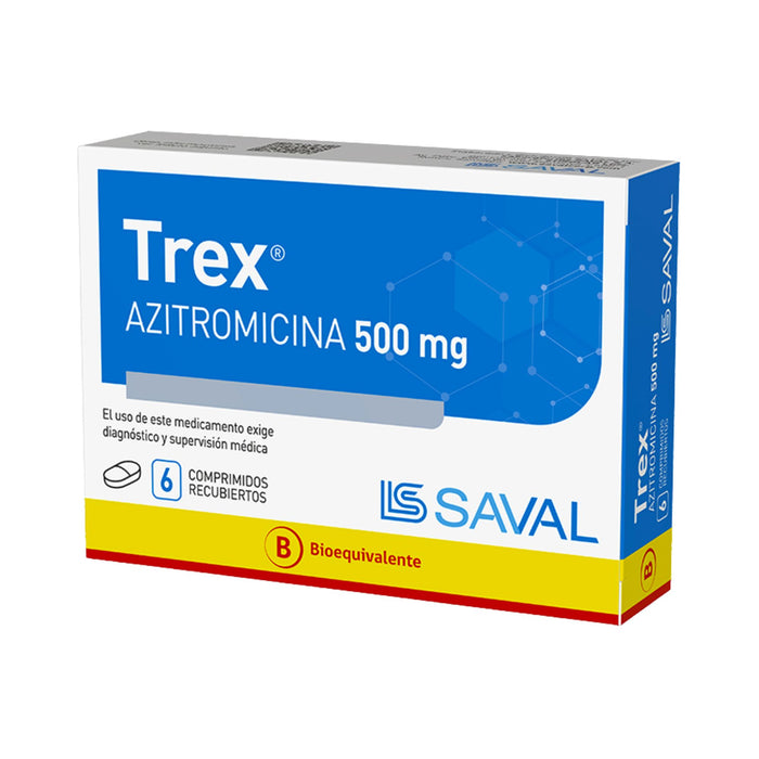 Trex 500Mg Azitromicina X Comprimido Recubierto