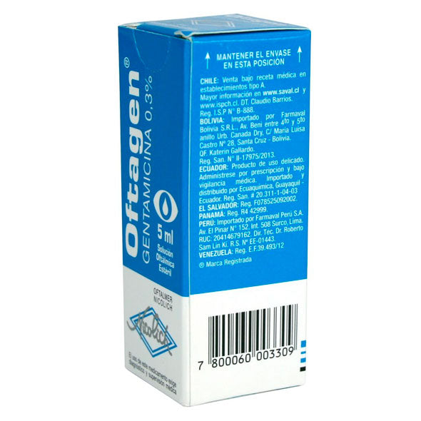 Oftagen 0.3% Colirio X 5Ml Gentamicina