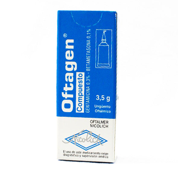 Oftagen Compuesto Gentamicina 0.003 Y Betametasona 0.001 Ungüento Oftálmico X 3.5G