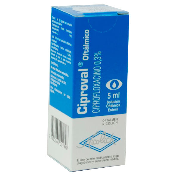 Ciproval 0.3% Colirio X 5Ml Ciprofloxacina