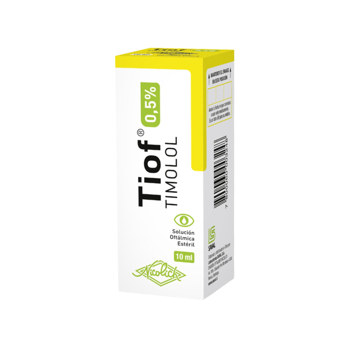 Tiof O.50% Colirio X 10Ml Timolol— Farmacorp
