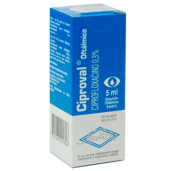 Ciproval Otico 0.3% X 5Ml Ciprofloxacina
