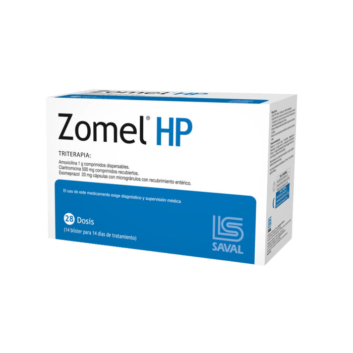 Zomel Hp Tratamiento Para La Helicobater Pilory X Blister