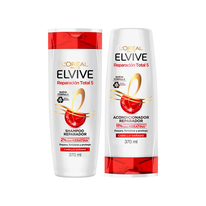 Shampoo Elvive Pack 370Ml + Acondicionar Total 5 X 370Ml
