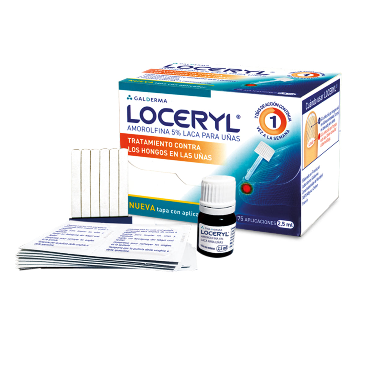 Loceryl Tab Loceryl 5 Laca Para Unas Con Aplicador Amorolfina Solucion X 2.5Ml ...