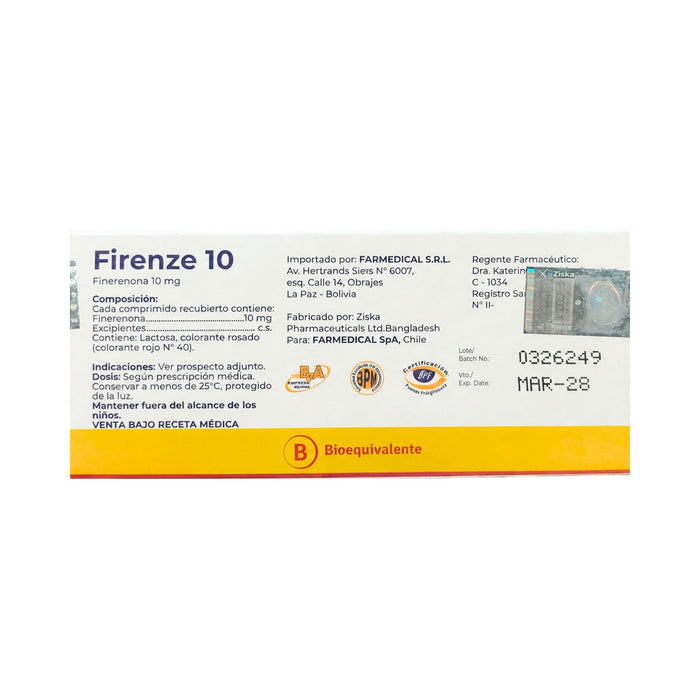 Firenze Finerenona 10Mg X Comprimido Recubierto