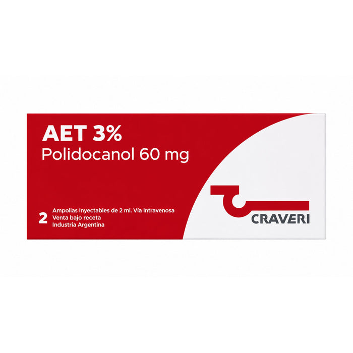 Aet 3% 60Mg Polidocanol Iv X 2 Ampollas/2Ml
