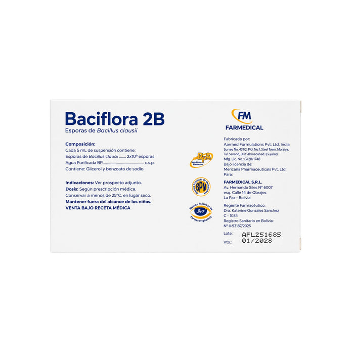 Baciflora 2B Probiótico X Ampolla Bebible