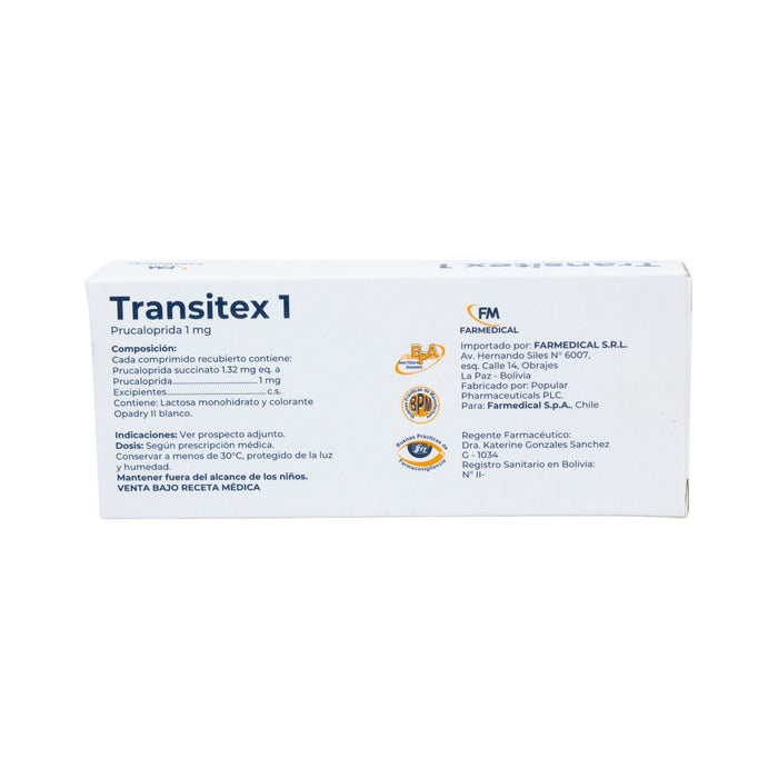Transitex 1Mg Prucaloprida X Comprimido