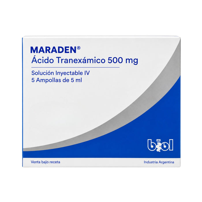 Maraden 500Mg Acido Tranexamico X Ampolla 5Ml