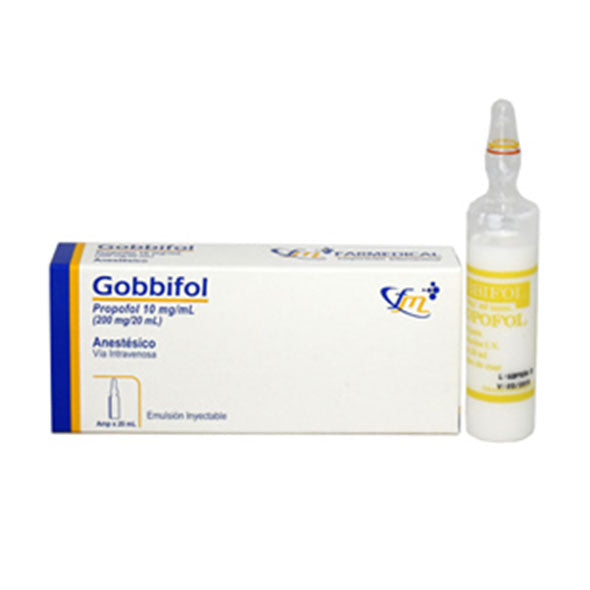 Gobbifol Propofol 200Mg Y 20Ml X Ampolla