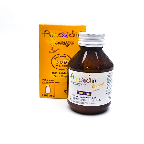 Amoxidin 500Mg Susp X 100Ml Amoxicilina S Naranja