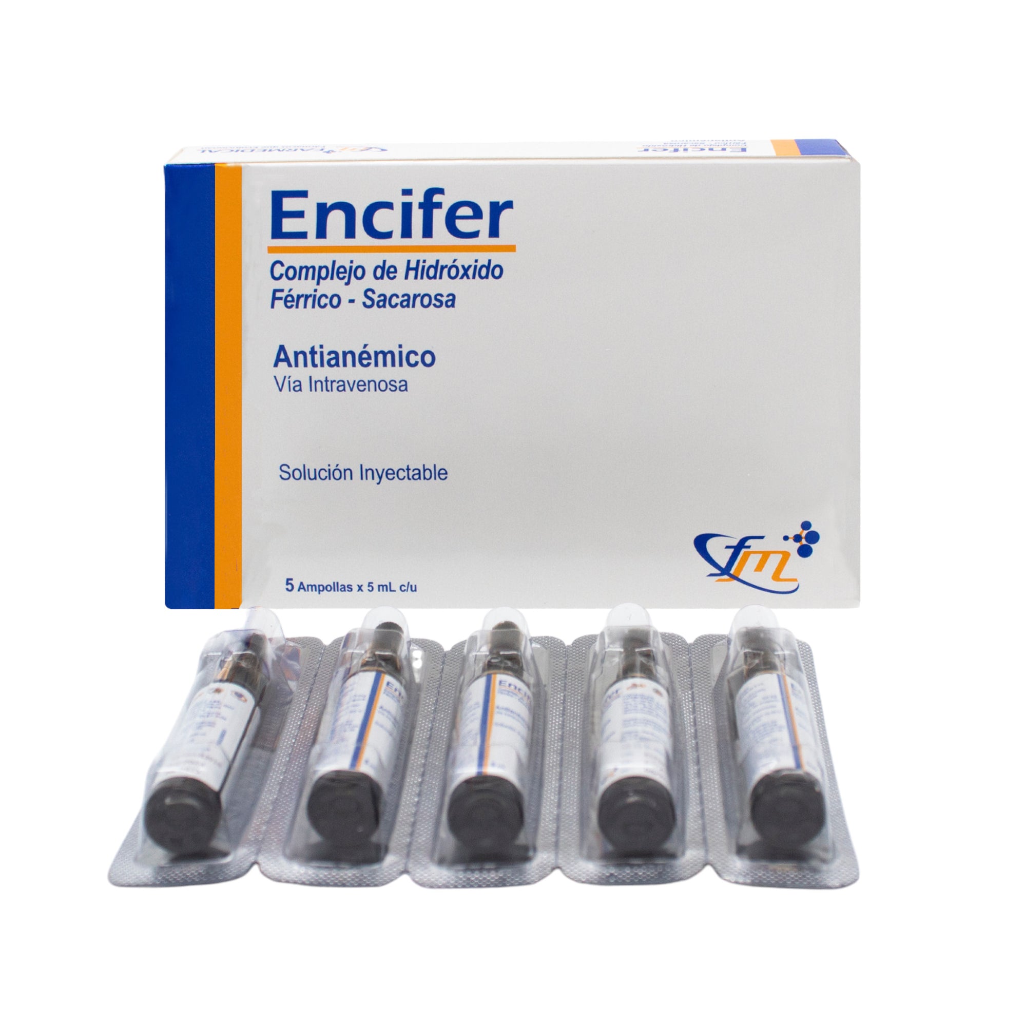 Encifer 100Mg Iv 5Ml Hierro X Ampolla— Farmacorp