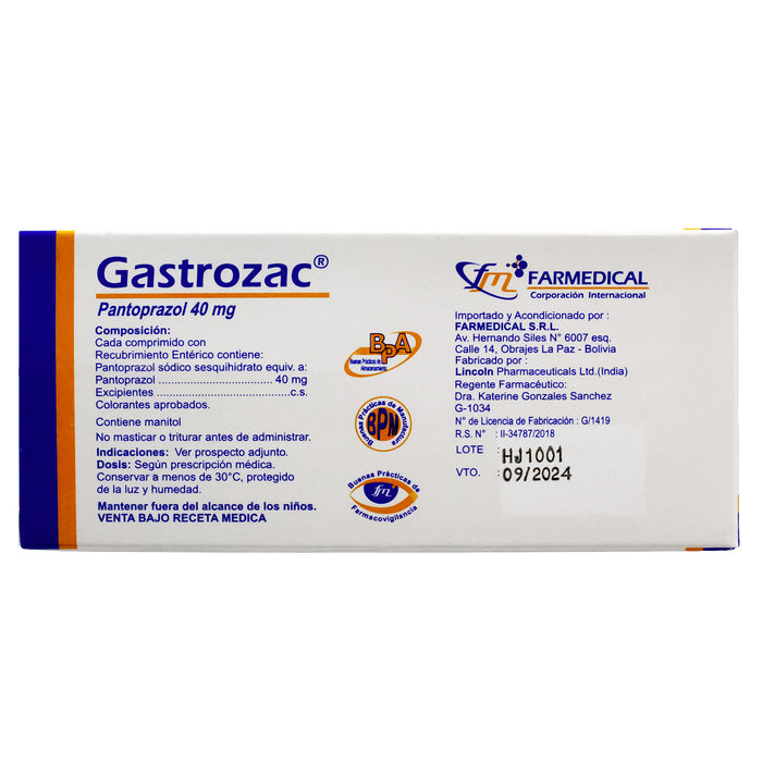 Gastrozac Pantoprazol 40Mg X Ampolla+Solvente