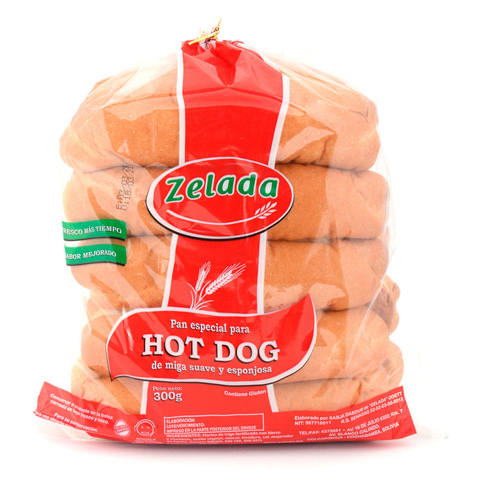 Zelada Pan Especial Para Hot Dog X 300G