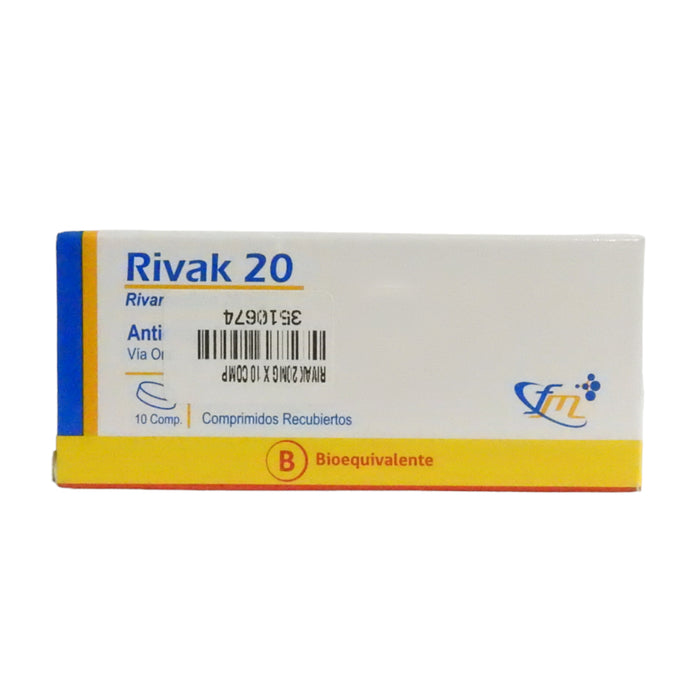 Rivak Rivaroxaban 20Mg X Tableta
